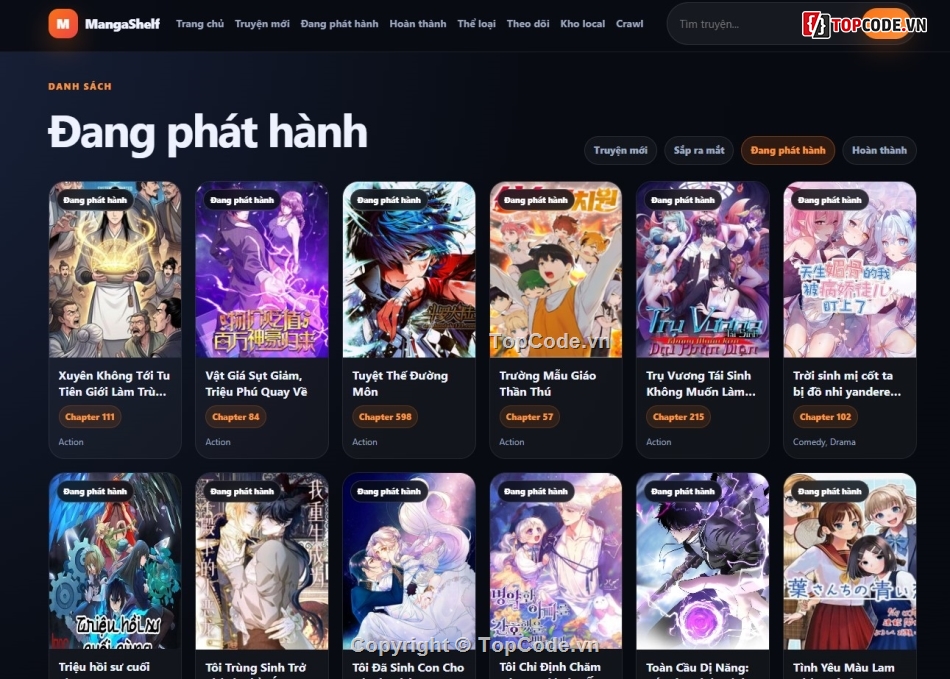 giao diện,truyen,clone,web php giao diện đẹp